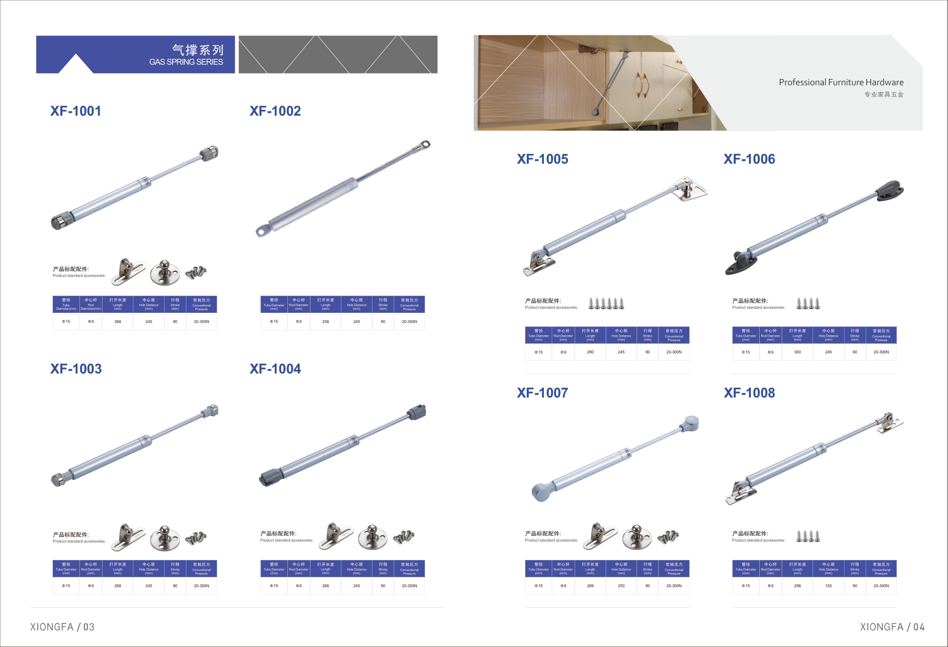 Standard Gas Spring Models