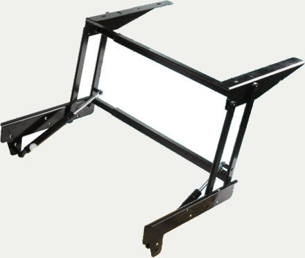 Gas rod coffee table lift frame